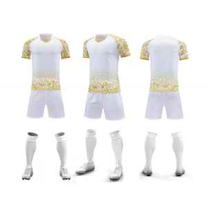 เสื้อผ้ากีฬาโพลีเอสเตอร์ 100% ระบายอากาศได้ดี ขายดี พร้อมชุดยูนิฟอร์มแบบกำหนดเองได้ ชื่อทีม แขนสั้น ชุดฟุตบอล - Product Image 5