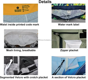 Pantalones cortos de playa de secado rápido sublimación de tela elástica de 4 vías de diseño personalizado al por mayor pantalones cortos de tabla de surf para hombre - Product Image 4