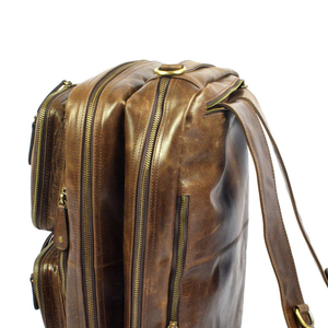 กระเป๋าเป้หนังแท้โลโก้สั่งทำ น้ำหนักเบา ปิดด้วยซิป สินค้าขายดี กระเป๋าเป้หนังแท้สำหรับขาย - Product Image 6