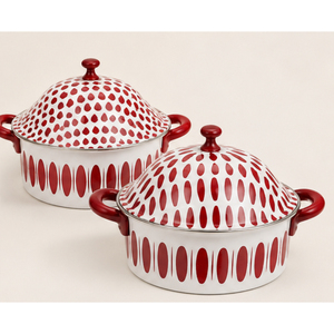Double Wall Stainless Steel Insulated Eco-Friendly Modern Geometric Printed Hot Pot Casserole <b>Food</b> <b>Warmer</b> Thermal Serving Pot - Product Image 1