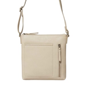 กระเป๋าสะพายพาดลำตัวหนังลายกรวดสีชมพูสีพาสเทลทำด้วยมือคุณภาพสูงสไตล์วินเทจผู้ผลิตอินเดีย - Product Image 1