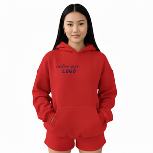 Sudaderas con Capucha para Mujer al por Mayor, 100% Algodón de Alta Calidad, Logotipo Bordado Personalizado en la Parte Delantera, 220 Gramos, Sudadera Informal de Invierno - Product Image 5