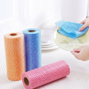 Disposable Kitchen Towel <b>Washcloth</b> Roll Multipurpose Fabric Easy Tearing-off Kitchen Wiping Rag House Disposable Cleaning Cloth - Product Image 5