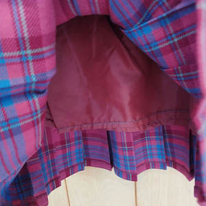 Vente chaude : Jupe écossaise plissée en laine 100% faite à la main, motif tartan, style robe d'écolière - Product Image 3