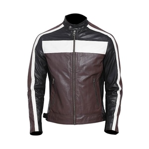 Chaqueta de cuero de vaca genuina hecha a medida OEM, chaqueta de cuero negro hecha a mano para motocicleta a la venta por Men's Wear 2026 - Product Image 1