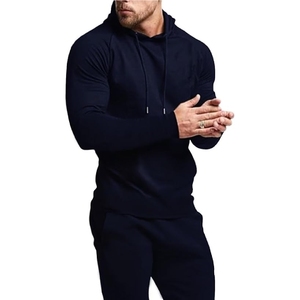 Ensemble de survêtements en molleton de laine pour homme, coupe évasée, 100 % coton, idéal pour l'hiver et le jogging - Product Image 2