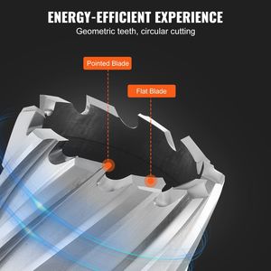 Juego de 6 Cortadores Anulares con Vástago Weldon M2AL de Acero de Alta Velocidad, Diámetro de Corte de 1/2'' a 1-1/16'', 1'' para Taladros de Base Magnética - Product Image 3