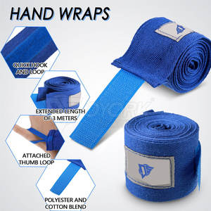 Bandages de boxe élastiques pour le soutien des poignets et des mains, pour l'entraînement en salle de sport - Product Image 4
