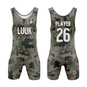 Custom Printed Digital Print Men's <b>Wrestling</b> <b>Singlet</b> Four Way Stretch Lightweight Breathable Quick Dry Durable MMA <b>Singlets</b> - Product Image 1