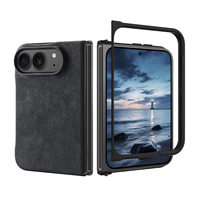 Étui de luxe en Alcantara pour iPhone DUO, housse de protection magnétique pliable