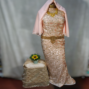 Venta al por mayor somalí traje de novia de alta calidad Maqbal terciopelo Dirac tela con brillante Formal somalí moda tradicional - Product Image 1