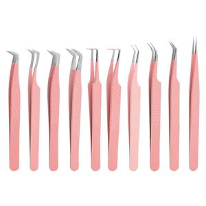 Pince à épiler de précision antistatique à pointe en fibre pour extensions de cils et sourcils, en acier inoxydable, outils de maquillage de beauté - Product Image 1