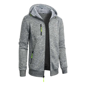 Men’s Custom Full Zip Hoodie – High Quality Cotton Fleece Sweatshirt Solid Color Zip-Up Hooded Comfortable Streetwear - Product Image 4