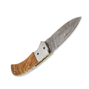 Damascus Steel Folding Pocket Knife Handmade Durable Pattern Steel Compact Outdoor <b>Camping</b> Hiking Fishing Travel <b>Tool</b> - Product Image 2