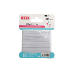 Iln <b>Elastic</b> Band 6Mm 3M White For Sewing And Crafting - Product Image 1