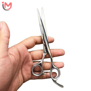 Ciseaux de coiffure professionnels pour salon, en acier inoxydable à haute teneur en carbone, lame tranchante, pour droitiers, manche court, IMANS - Product Image 1