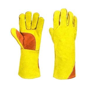 Gants de soudage en cuir de vachette fendu, protection des paumes et des pouces, ignifuges, résistants à l'abrasion, pour travaux lourds et barbecue - Product Image 5