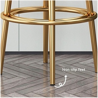 Ensemble de 2 chaises de bar pour petit-déjeuner en cuir PU, hauteur réglable 65cm/75cm, style moderne et luxueux, couleur personnalisable, design contemporain