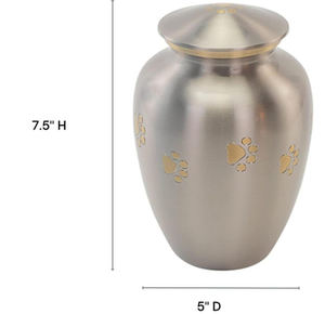Hot Selling Brass Pet Cremation Urns Funeral Urns <b>For</b> Cat and Dog <b>Ashes</b> Handmade Burial Urns - Product Image 2