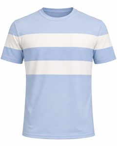 Ensemble de t-shirt et short de sport bleu clair et blanc pour homme, respirant, séchage rapide, tenue de sport, course à pied, entraînement, vêtements de sport - Product Image 2