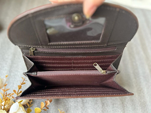 New Western Style <b>Coloured</b> Tooled Leather Clutch Women Designed Purse Hot Selling Compact Size Tooled Leather Trendy Clutches - Product Image 6