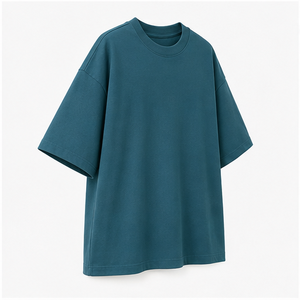Camiseta Personalizada de Algodón Compacto Color Verde Azulado Oceánico para Hombre, Cuello Redondo, Manga Corta, Talla Extra Grande, MTS-OVR-0013 - Product Image 4