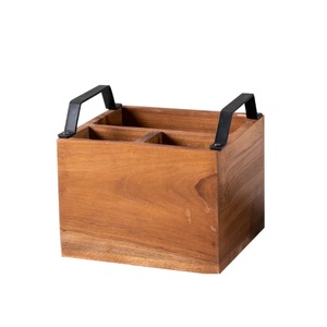 Indian Supplier Elegant Acacia Wood Utensil <b>Storage</b> Holder for Cutlery Display or Dining Table Setup Available at Factory Price - Product Image 6