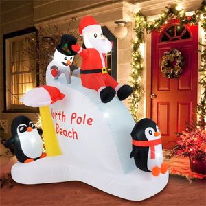 6 Feet Inflatable Penguins and Santa Outdoor Holiday Yard Decorations Festive Christmas Decorations for the Yard - Product Image 6