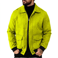 Veste noire décontractée pour homme, col rabattu, fermeture éclair, coupe ajustée, imperméable, respirante, en polyester, couleur unie, hiver, coupe classique