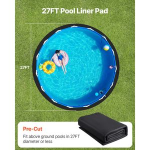 Tappetino per Piscina Rotonda da 27 Piedi per Uso Familiare, Extra Spesso, in Materiale Riciclato, Previene le Forature - Product Image 5