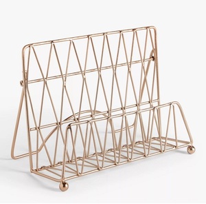 Brass Antique Finished Counter Top Menu Card Stand Premium Quality Metal Cookbook Stand Metal Iron <b>Wire</b> Books Stand - Product Image 3