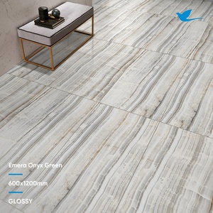 Carrelages de sol en porcelaine 60x120 Carrelage de sol en porcelaine polie émaillée beige pour salon, pour projets domestiques - Product Image 3