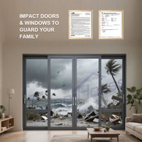 Ventanas de Aluminio con Rotura de Puente Térmico Certificadas para Impacto de Huracanes en Miami, Florida, Superhouse, Ventana Abatible de Triple Vidrio