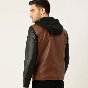 Econex Sports Men's <b>Slim</b> <b>Fit</b> PU Leather Eco-friendly Winter Waterproof Windproof Breathable Casual <b>Jacket</b> Zipper Closure - Product Image 3