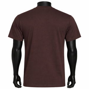 T-shirt homme 100% coton de haute qualité, coupe décontractée, design personnalisé, style sport, uni, 200 grammes, tricoté, teinture unie. - Product Image 2