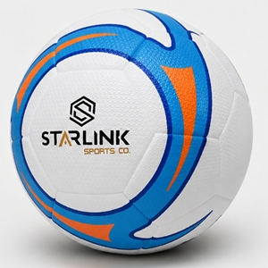 ลูกฟุตบอลสตาร์ลิงค์ สีขาว น้ำเงิน ส้ม ทนทาน แบบไฮบริด - Product Image 4