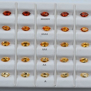 อัญมณีคริสตัลเจียระไนแบบเหลี่ยมเพชรพลอย Citrine ธรรมชาติขนาด3มม. 6มม. อัญมณีหลวมที่มีคุณภาพยอดเยี่ยมซื้อออนไลน์ - Product Image 1