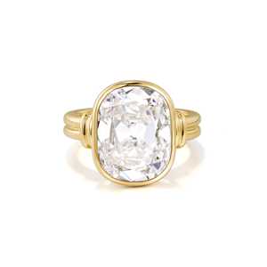 Majestic Old Mine Cushion <b>Diamond</b> Engagement <b>Ring</b> 7.33 Ct E VVS2 Lab Grown <b>Diamond</b> In 14K Yellow Gold Heirloom Engagement Piece - Product Image 6
