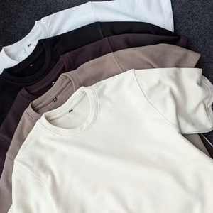 Camiseta Ligera de Manga Corta para Hombre, 100% Algodón, Cuello Redondo, Corte Regular, Informal, Color Sólido, con Logotipo Personalizado - Product Image 4