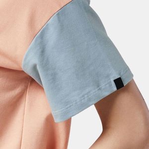 Camiseta de Cuello Redondo con Bloques de Color para Mujer, Manga Corta, Corte Holgado, Informal, Primavera Verano, 100% Algodón Jersey, Transpirable - Product Image 5