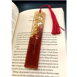 ที่คั่นหนังสือเรซิ่นดีไซน์พิเศษ สีขาว ประดับเกล็ดทอง สำหรับใช้ในโรงเรียน อ่านหนังสือ ที่คั่นหน้าหนังสือ ราคาดี - Product Image 2