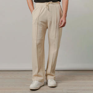 Pantalones Deportivos Transpirables para Hombre de Alta Calidad, Estilo Pakistaní, Color Beige, con Costura Vertical, Corte Holgado, Estilo Urbano - Product Image 1