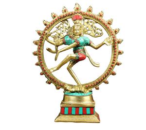 Statue Nirmala en laiton, sculpture artisanale dorée, décoration religieuse du Rajasthan pour la maison, idéale pour mariages, fêtes et cadeaux - Product Image 1