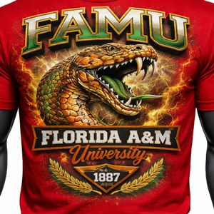 T-shirts personnalisés en gros avec logo FAMU pour hommes et femmes |   T-shirt confortable en coton style streetwear, chemise HBCU - Product Image 2