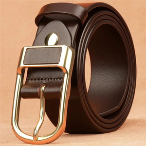 Cinturones Unisex Personalizados de Diseño Nuevo, de Alta Calidad, de Cuero Vacuno Genuino, Elegantes, Casuales de Negocios, de Aleación, Impermeables y Duraderos - Product Image 3
