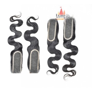 Extensions de cheveux humains 2*6 HD Closure 100% naturels, bruts, indiens, ondulés profonds, vierges Remy avec cuticules alignées, couleur naturelle - Product Image 5