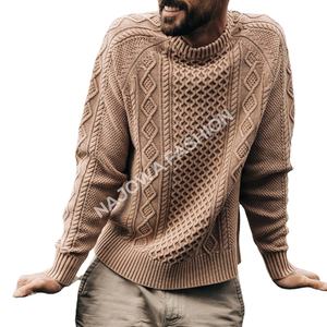 Haute qualité 100% coton hommes pull décontracté hiver mode chaud confortable vêtements tricotés avec Logo avant en gros disponible - Product Image 4