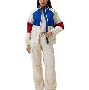 Chaqueta cortavientos de retazos multicolor para mujer, abrigos básicos de bloque de Color, chaqueta a prueba de viento para mujer - Product Image 4