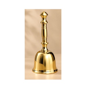 Campana Dorada para Pooja en el Hogar, Campana de Latón con Acabado Dorado para Puja, Aarti y Mandir - Product Image 5