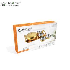 ชุดเสิร์ฟเครื่องดื่มเคลือบพีวีซีสแตนเลสสีทองสไตล์บ้านในฟาร์ม - Product Image 2